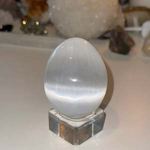Selenite: Satin Spar Egg - Selenite