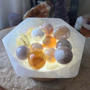Flower Agate Spheres