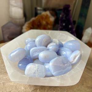 Crystals For Anxiety: A- Blue Lace Agate - Tumble