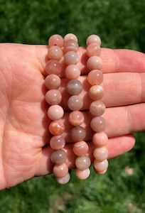 New: Peach Moonstone Bracelet.