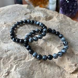 New: Snowflake Obsidian Bracelet