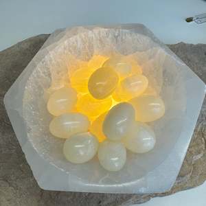 Lemon Calcite Tumbled Eggs - A-grade