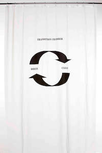 Custom made shower curtain: Transformation Chamber