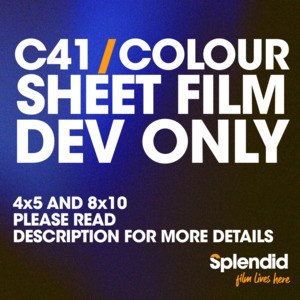 Large Format Sheet Film: Sheet Film Develop Only (C41)
