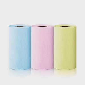 Menu: Coloured Thermal Roll Paper for The Bear Thermal Print Digital Camera (Yellow, Blue, Pink - Single Roll)