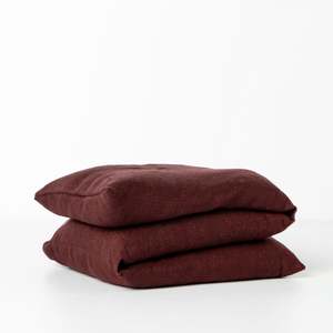 Purple: LINEN WHEAT BAG MULBERRY // LARGE