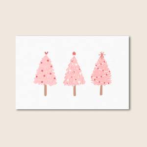 PINK TREES GREETING CARD
