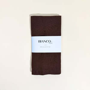 Blue: Linen Tea Towel Cocoa