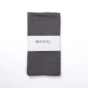 Black: Linen Tea Towel // Charcoal