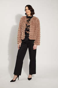 Drama The Label: Drama The Label Fur Baby Jacket - Porcini