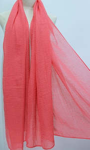 Frontier: Frontier Scarf Textured Plain Coral
