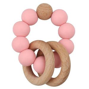 Baby Gifts: Fresh Accessories Wooden Teether - Blush