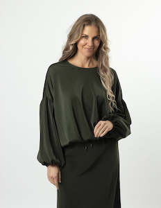 Stella Gemma Stock Take Clearance: Stella & Gemma Theo Blouse - Khaki Green