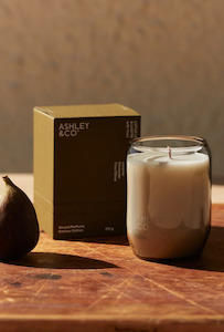 Ashley Co: Ashley + Co Waxed Perfume Candle Kitchen Edition - Lotus Leaf and Lustre with Yuzu