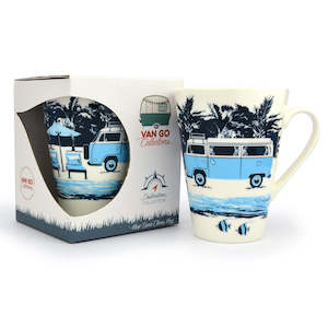 Van Go China Mug Hippy Days Kombi and Caravan