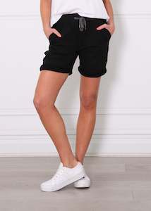Monaco: Monaco Riley Denim Shorts - Black