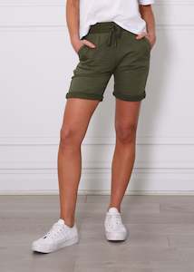 Monaco: Monaco Riley Denim Shorts - Khaki