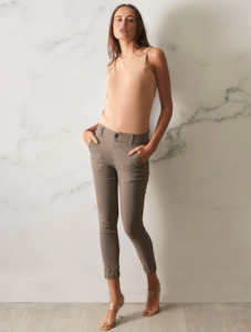 Monaco: Monaco Wesley Check Jogger - Beige