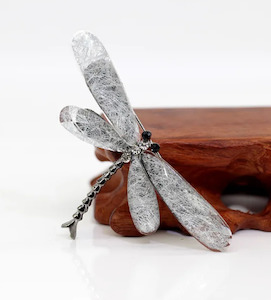 Brooch: Fresh Accessories - Brooch Silver Dragonfly