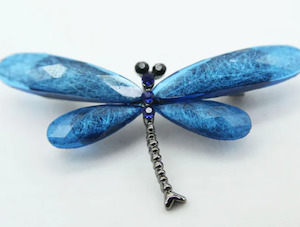 Brooch: Fresh Accessories - Brooch Blue Dragonfly