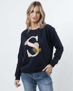 Stella Sweats: Stella + Gemma Classic Sweater - Fiore Navy