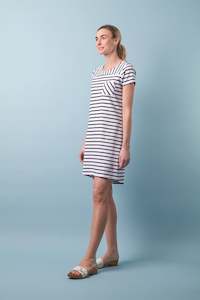 Charlie Jane: Charlie Jane Milford Dress - White/Navy