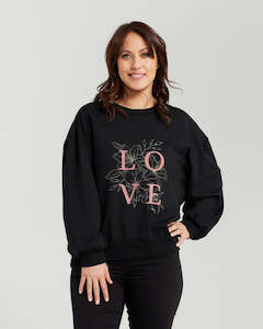 50 Rack: Zafina Nyla Sweatshirt - Black Floral
