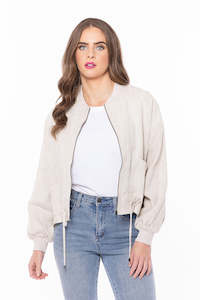 99 Rack: Seeking Lola Keen Jacket - Oatmeal Linen