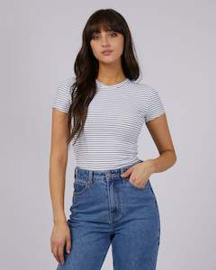 All about Eve Eve Rib Stripe Tee - White