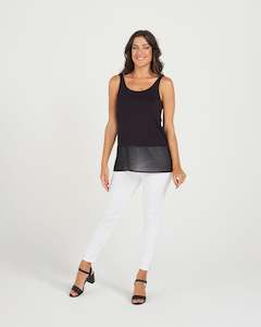 30 Rack: Zafina Longline Top - Black
