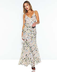 99 Rack: Fate + BeckerTaking Flight Ruffle Dress - White Butterfly