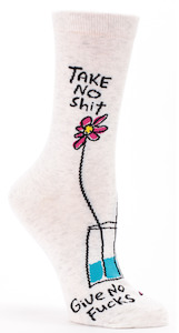 Socks: Melric Womens Novelty Socks - Take no shit