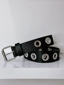 Lemon Tree Eyelet Belt - Black