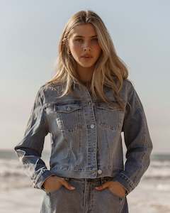 Denim Jackets: Sass Rylie Jacket - MIxed Denim