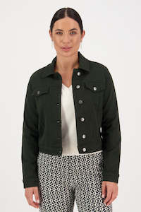 Vassalli Sale: Vassalli Knit Denim Jacket - Forest