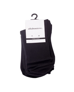 All About Eve AAE Ankle 3PK Socks - Black