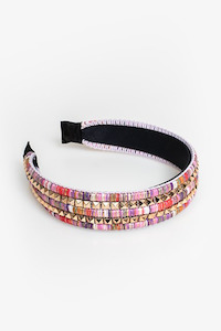Antler Headband Lilac Square Studded