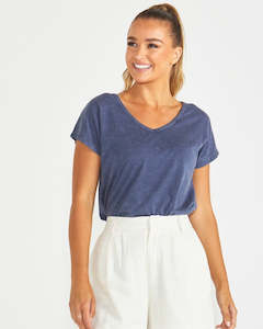 Sass Yuki Tee - Navy