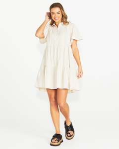 Sass Odell Dress - Natural Stripe