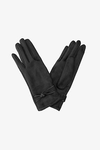 Gloves: Antler Gloves Knot Suedette - Black