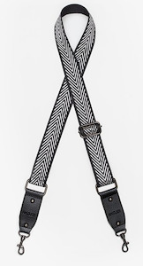Antler Bag Strap - Black with silver arrows