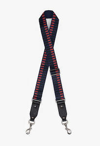 Anlter: Antler Bag Strap Red & Navy Lines