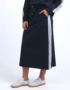 Elm Sloane Fleece Skirt - Navy/Grey Marle Trim