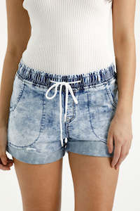 Home-Lee Lagoon Cut Off Shorts - Snow Wash