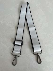 Fresh Accessories Bag Strap - White Black Edge