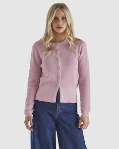 Sass Jagger Button Cardi - Pink