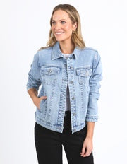Denim Jackets: Elm Becca Denim Jacket - Light Blue Wash
