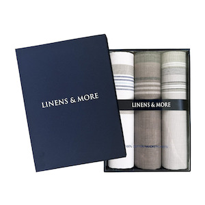 Linens and More Mens 3 Handkerchiefs Formal