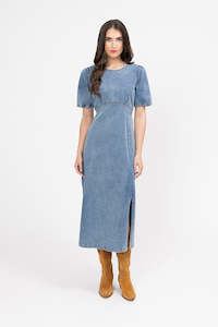 Leila Luca: Lelia & Luca Maya Dress - Washed Blue
