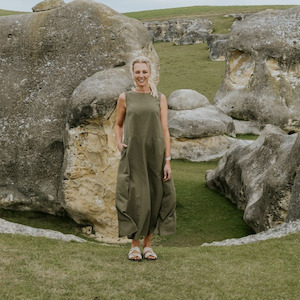 Moke Anna Drop Waist Dress - Bonsai